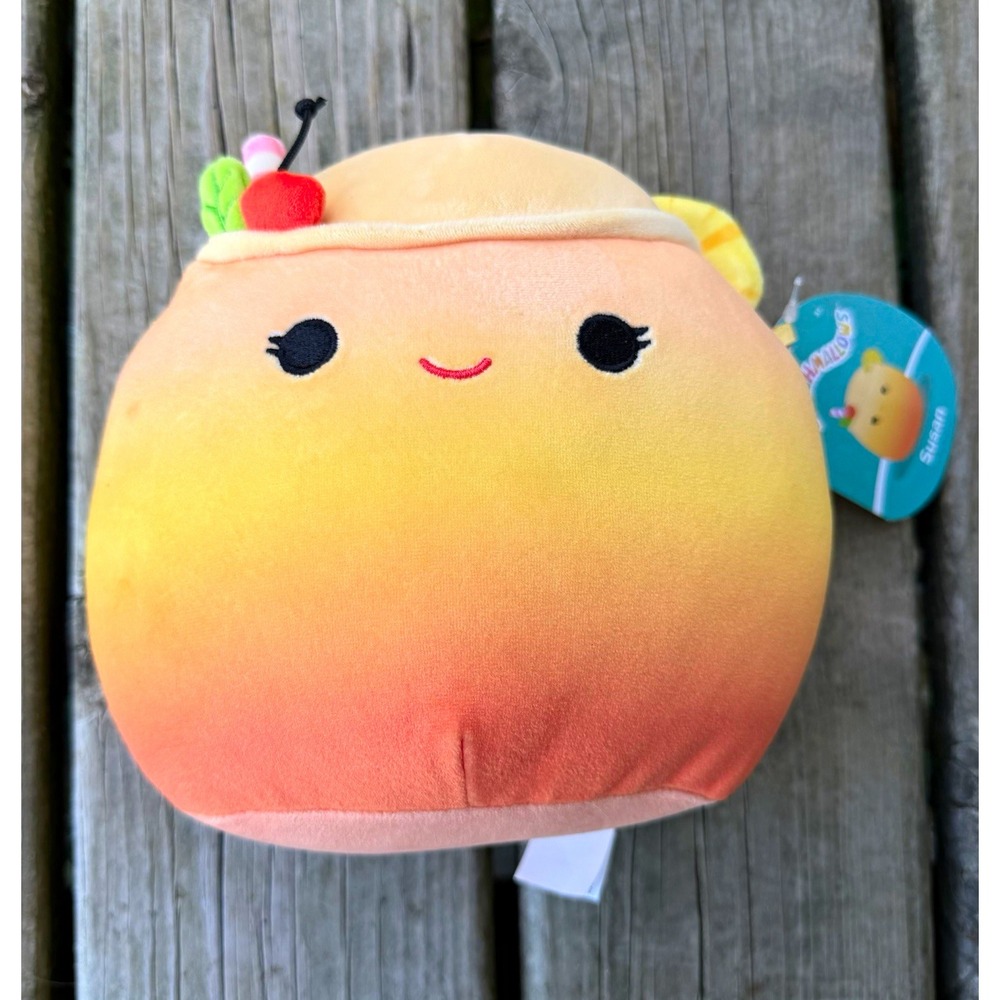 Squishmallows Susan Lemonade Plush Doll Small 6-14 in Yellow/Orange Washable